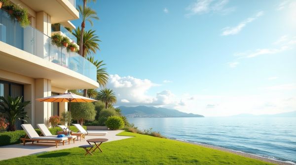 Appartements vue mer face à la Baie des Anges